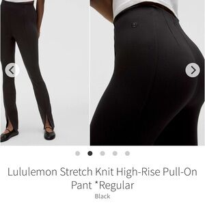Lululemon Stretch Knit High-Rise Pull-On Pant Regular Black 2024 W5GD0S $148 MED